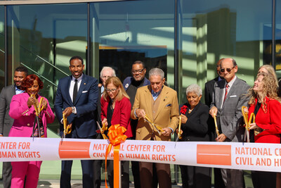 Ribbon-cutting led by Arthur M. Blank, Hon. Shirley Franklin, Dr. Bernice A. King, NCCHR CEO Jill Savitt, and Atlanta Mayor Andre Dickens