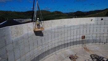 Permanent protection: PENETRON ADMIX was added to the mix for the concrete walls and foundation. Construction joints were sealed with PENEBAR SW-55 swellable waterstop strips.