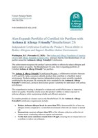 Alen Expands Portfolio of Certified Air Purifiers with Asthma & Allergy Friendly® BreatheSmart 25i