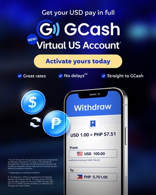 GCash Virtual US Account revolutionizes how Filipinos receive USD payments and remittances