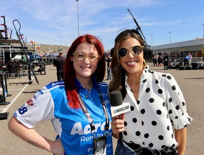 Aaron's Fastlane to Phoenix Sweepstakes Winner Stephanie Cooley with NASCAR Reporter Jamie Little Aaron's Fastlane to Phoenix Sweepstakes Winner Stephanie Cooley with NASCAR Reporter Jamie Little