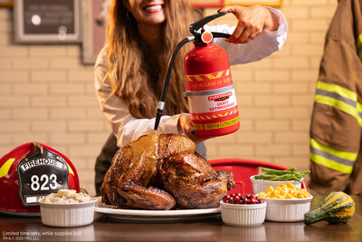 Dry Thanksgiving turkey? The firefighter-founded sandwich chain saves the day with the limited-edition Firehouse Subs® Gravy Extinguisher.
