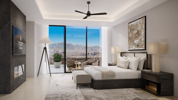 Four Seasons Private Residences Las Vegas Bedroom with RH Contract Furnishings