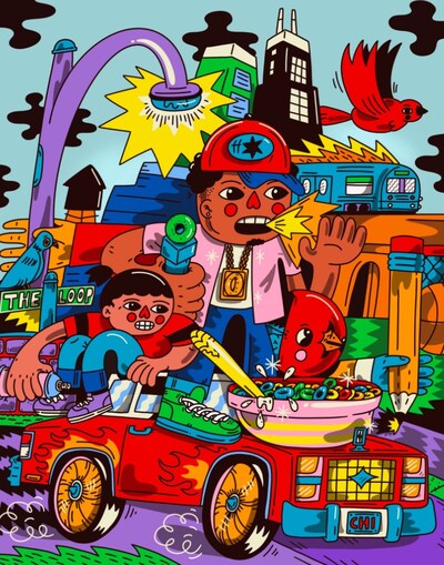 Poster art by Sentrock (Chicago).