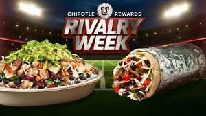 CHIPOTLE LAUNCHES CHIPOTLE U RIVALRY WEEK TO REWARD TOP 10 COLLEGE TOWNS WITH FREE CHIPOTLE