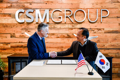 Stuart Mason, Chief Executive Officer of CSM Group (left) and Woojae Cho, Chief Executive Officer of Yoochang E&C Co., Ltd. (right) Stuart Mason, Chief Executive Officer of CSM Group (left) and Woojae Cho, Chief Executive Officer of Yoochang E&C Co., Ltd. (right)