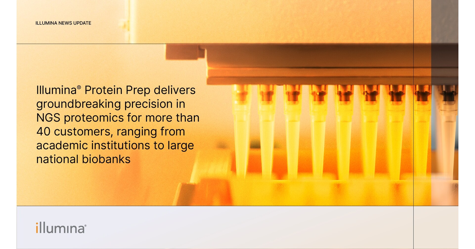 Illumina&reg; Protein Prep delivers groundbreaking precision in NGS proteomics for more than 40 customers, ranging from academic institutions to large national biobanks
