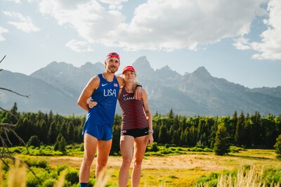 Michelino Sunseri and partner Jazmine Lowther in Grand Teton National Park, WY © Connor Burkesmith