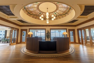 The Roof Restaurant entrance and welcome desk.