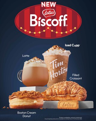 Tim Hortons® unwraps its NEW holiday menu including a delicious lineup of Biscoff® baked goods and beverages (CNW Group/Tim Hortons)