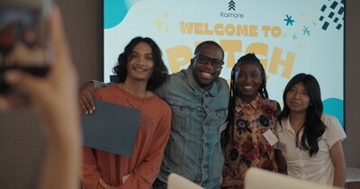 Last year's Pitch Day Alum pose with this year's 2025 Pitch Day winners