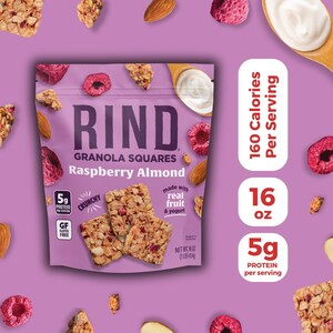 RIND Snacks Goes Beyond the Bar with New Raspberry Almond Granola Squares -- Launching Exclusively at Sam's Club Nationwide