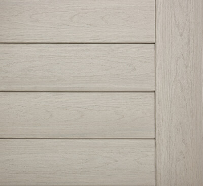 TimberTech Advanced PVC deck boards from the Harvest+ Collection shown in Timber Gray. TimberTech Advanced PVC deck boards from the Harvest+ Collection shown in Timber Gray.