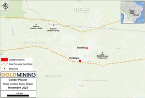 GoldMining Expands Portfolio of Active Exploration Assets in Brazil, New 'Colíder' Exploration Concession Granted in Mato Grosso State