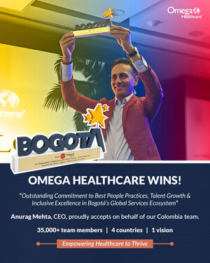Invest in Bogotá otorga distinción a Omega Healthcare por su compromiso sobresaliente de buenas prácticas con las personas, el desarrollo de talentos y la excelencia inclusiva