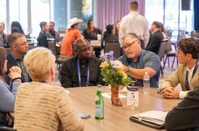 From left, Dean Statler (GM at Apex, NC), Larkin Combs (Owner of Apex, NC), and Bob Appleby (Owner of Hilliard, OH) participating in a round table discussion during Day 2 of the conference From left, Dean Statler (GM at Apex, NC), Larkin Combs (Owner of Apex, NC), and Bob Appleby (Owner of Hilliard, OH) participating in a round table discussion during Day 2 of the conference