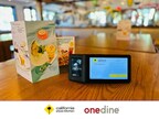 A OneDine otg tablet in the dining room of the company’s newest restaurant partner.