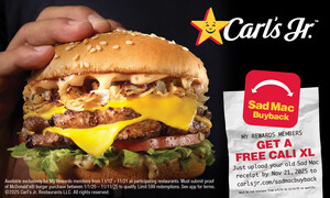Carl's Jr. Heats Up Value Wars with New Cali XL Burger and "Sad Mac Buy Back"