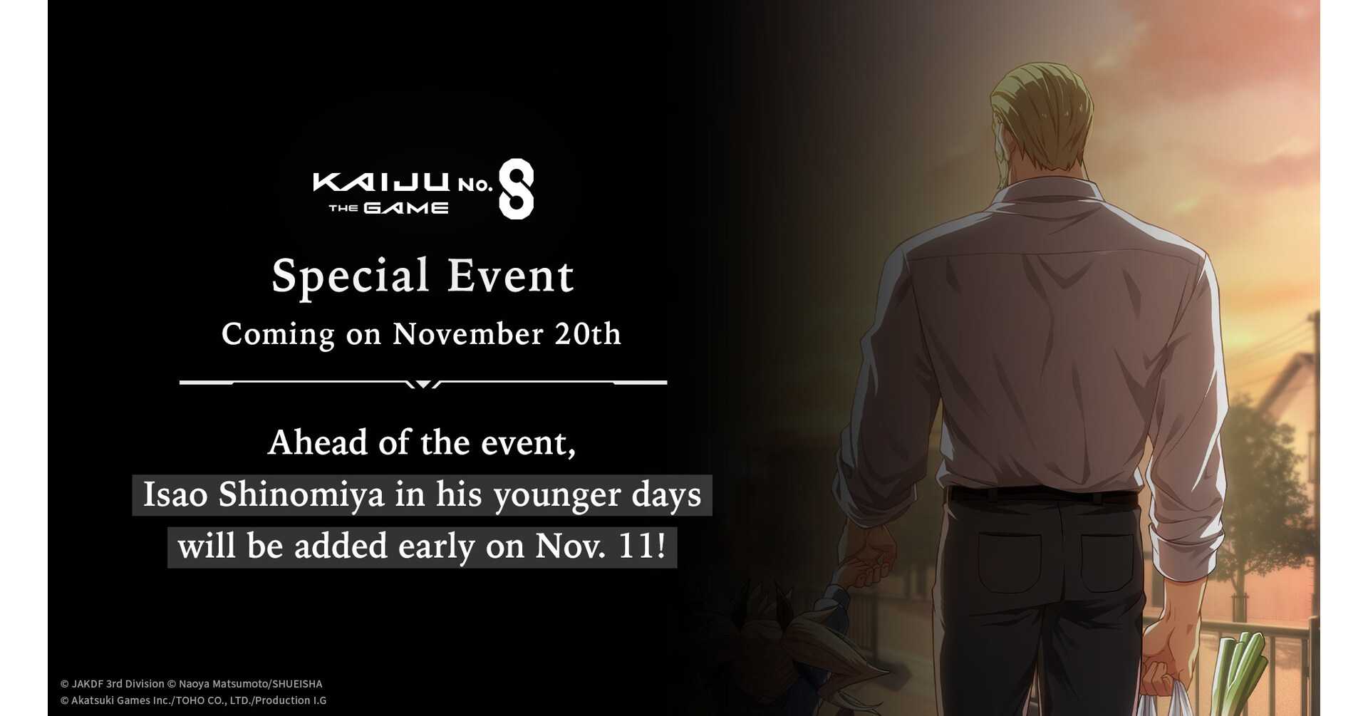 KAIJU NO. 8 THE GAME Introduces Isao Shinomiya From His