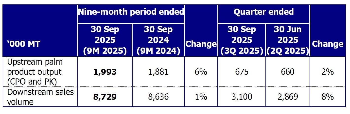 Upstream output grew by 6% year-on-year, with modest increase in downstream volume despite volatile global economic environment
