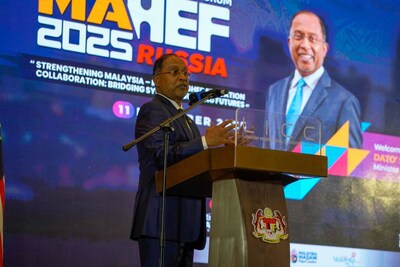Dato’ Seri Diraja Dr. Zambry Abd Kadir, Minister of Higher Education Malaysia during MAHEF2025 in Langkawi