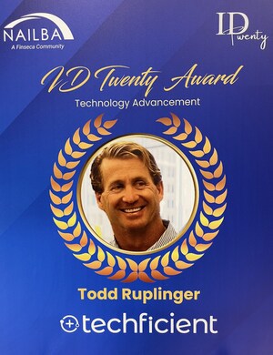 Techficient CEO Todd Ruplinger Honored with ID Twenty Award at NAILBA 44