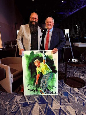 Celebrity artist Joe Everson and golf legend Jack Nicklaus