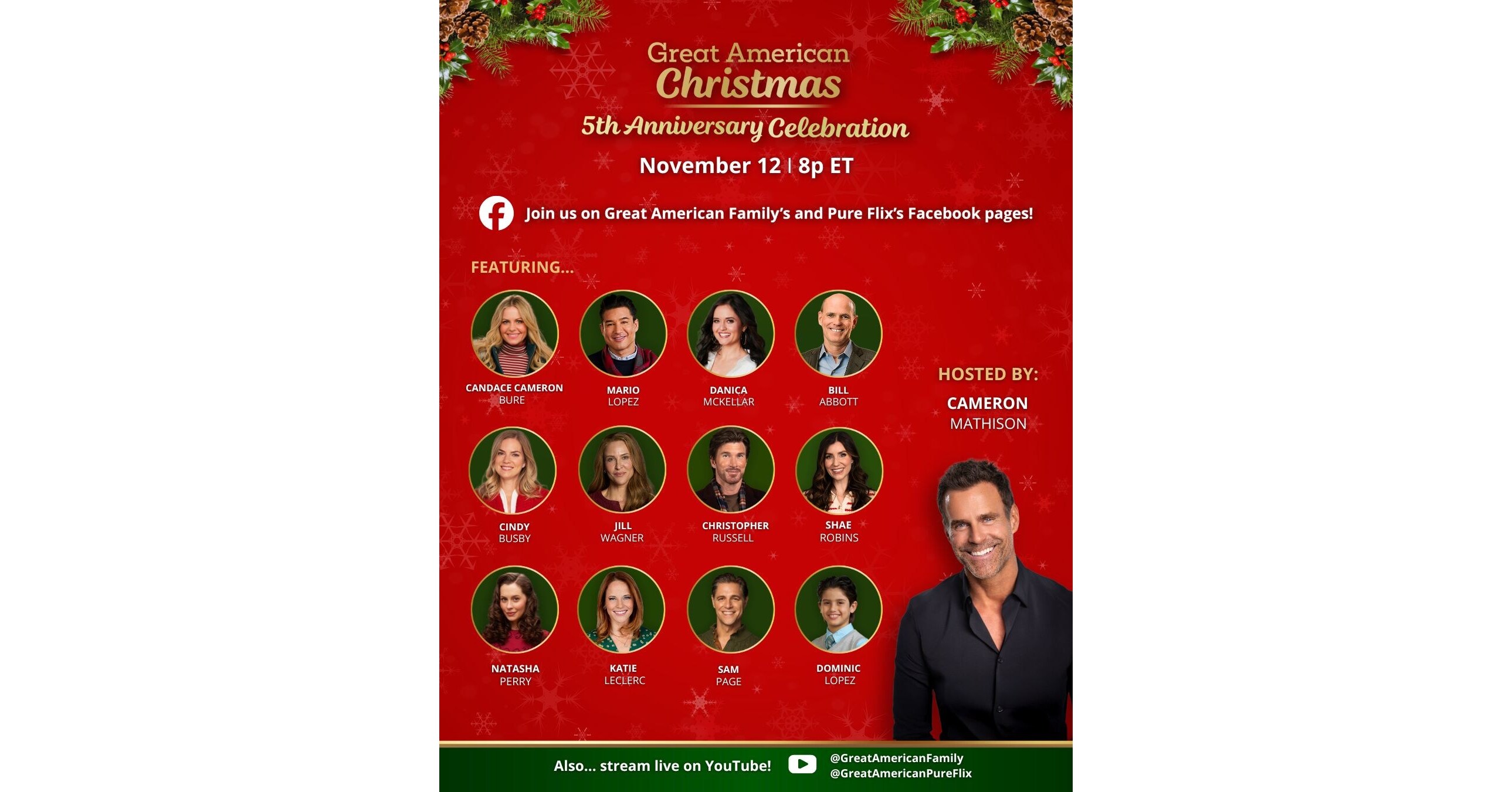 Great American Media Marks 5th Anniversary of Great American Christmas with Live Celebration Event on November 12