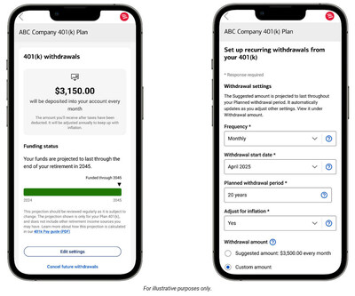 401k Pay mobile screens