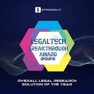 StrongSuit Recipient Of "Overall Legal Research Solution of the Year" in 2025 LegalTech Breakthrough Awards Program