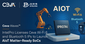 IntelPro Licenses Ceva Wi-Fi 6 and Bluetooth 5 IPs to Launch AIoT Matter-Ready SoCs