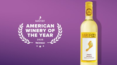 Barefoot Wine Wins Wine Enthusiast’s Top Honor: 2025 American Winery of the Year