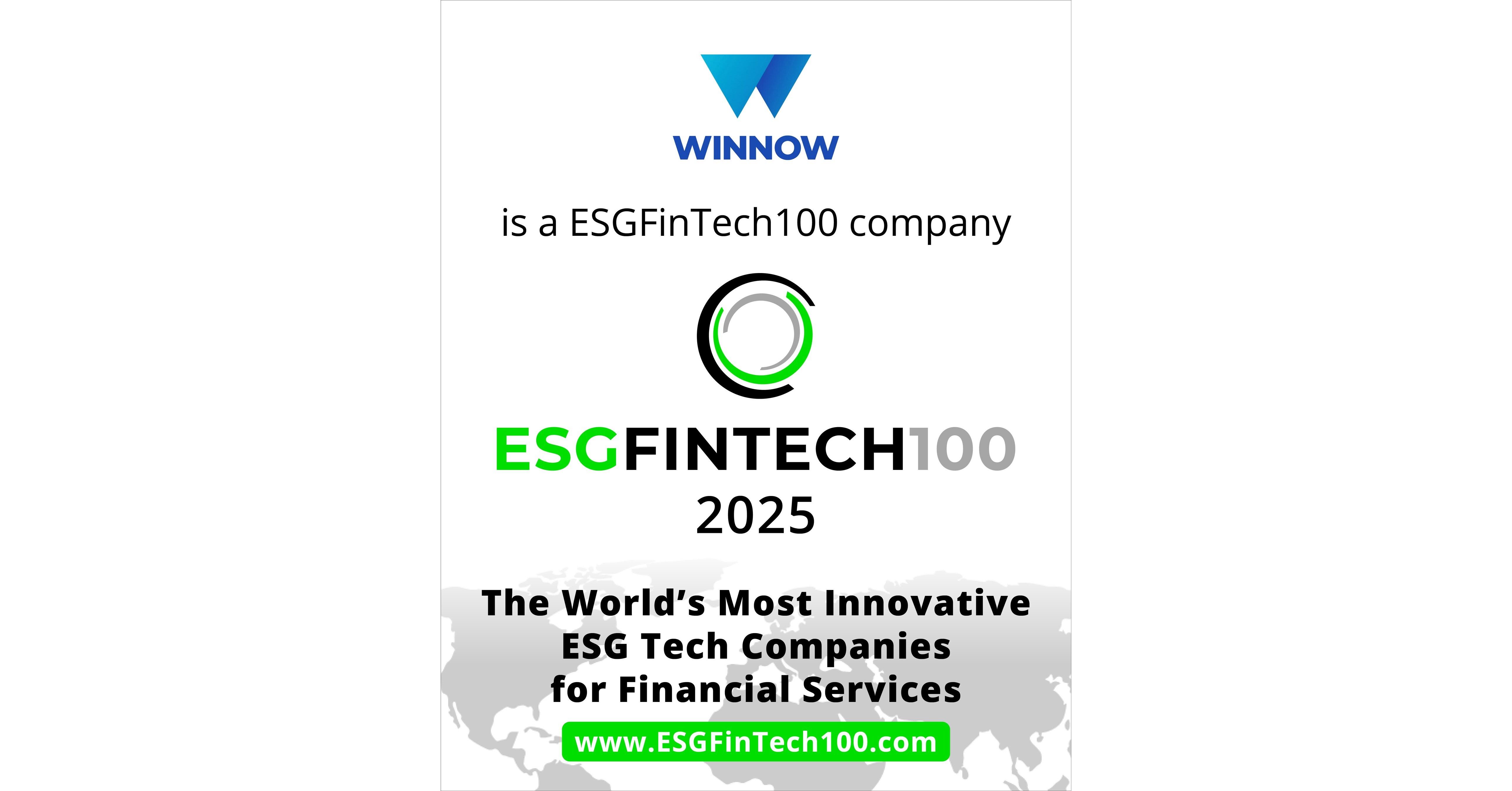 Winnow Named to ESGFinTech100 List for 2025 Winnow Named to ESGFinTech100 List for 2025