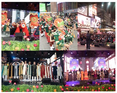 Celebrating the 10th anniversary of Diwali at Times Square with vibrant performances, traditional art forms, music, and cultural showcases — marking a decade of sharing the Festival of Lights and Indian heritage in the heart of New York City.