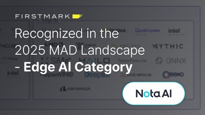 Nota AI Recognized in the 2025 MAD Landscape Edge AI Category