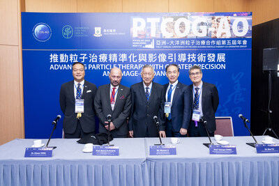 The PTCOG-AO 2025 Conference played a crucial role in promoting exchanges in particle therapy technology between Europe, the United States, and the Asia-Pacific region, jointly driving innovative breakthroughs in radiotherapy and cancer treatment. 

From left to right: Dr. Simon TANG, Chairman of the PTCOG-AO 2025 Organising Committee, Head of Business Development and International Liaison (Proton Therapy) of HKSH Medical Group; Prof. Marco DURANTE, Chairman of the Particle Therapy Co-operative Group and Director of the Biophysics Department at GSI Helmholtz Centre for Heavy Ion Research (Germany); Mr. Wyman LI, Governor of The Li Shu Fan Medical Foundation, Chief Operating Officer of HKSH Medical Group and Director of Hong Kong Sanatorium & Hospital; Prof. Tatsuya OHNO, Chairman, Executive Committee, PTCOG-AO and Chairman, Department of Radiation Oncology, Gunma University Heavy Ion Medical Center (Japan); Dr. Ben YU, Co-Chair of Scientific and Education Sub-committee for the PTCOG-AO 2025 Conference and Head of Medical Physics Department at HKSH Medical Group. (PRNewsfoto/HKSH Medical Group)