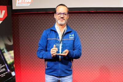 Riccardo De Filippi, Head of Marelli Motorsport, at Professional MotorSport World Expo 2025, with the award Riccardo De Filippi, Head of Marelli Motorsport, at Professional MotorSport World Expo 2025, with the award