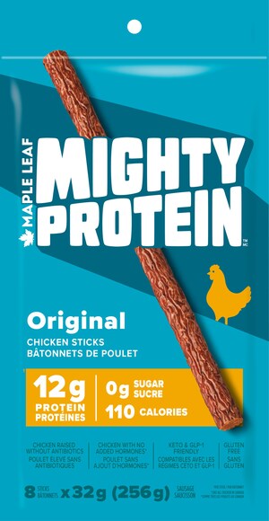 Maple Leaf Foods Launches Mighty Protein Meat Sticks to Power Canadians on the Go