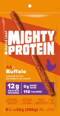 Les bâtonnets Mighty Protein constituent une nouvelle façon puissante d’alimenter un mode de vie actif grâce à des protéines de viande de haute qualité (Groupe CNW/Maple Leaf Foods Inc.)