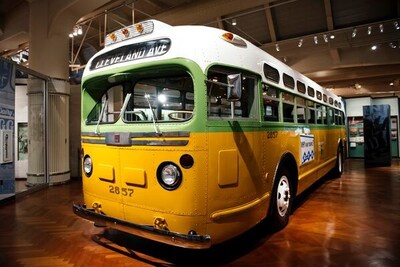 Inside this bus on December 1, 1955, Rosa Parks, a soft-spoken African-American seamstress, refused to give up her seat to a white man, challenging existing segregation laws.