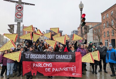 « Le discours doit changer: parlons de pauvreté! » - Une action de visibilité tenue aujourd'hui à Québec