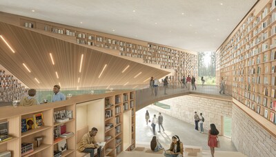 The Library is a proposed 20,000-square-foot public library and innovation center for the Oak Cliff community in southern Dallas, located at Rivulet.