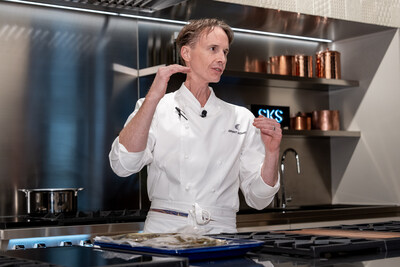 Creative Director and Co-Owner of The Alinea Group, Grant Achatz, celebrates the grand opening of the SKS showroom at THE MART in Chicago, highlighting the intersection of culinary innovation, best-in-class technology and outstanding design.