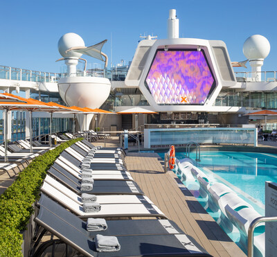 YOUR HAPPY PLACE HAS ARRIVED - CELEBRITY XCEL OFFICIALLY SETS SAIL: POOL CLUB