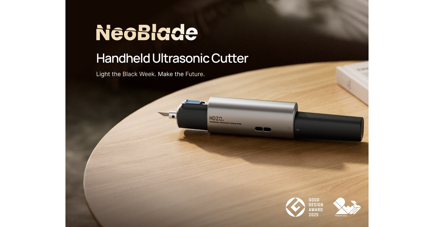 HOZO Introduces NeoBlade: The World's Smallest Wireless Ultrasonic Cutter for Creative Makers