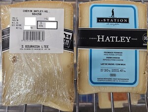 Absence d'informations nécessaires à la consommation sécuritaire du fromage Chemin Hatley réemballé et vendu par l'entreprise S. Bourassa (St-Sauveur) ltée