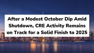 After a Modest October Dip Amid Shutdown, CRE Activity Remains on Track for a Solid Finish to 2025
