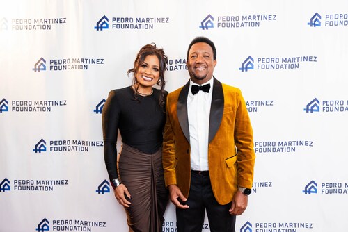 Pedro and Carolina Martinez at the Pedro Martinez Foundation Gala
