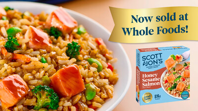 Sweet, savory, satisfying, and ready in minutes. Scott & Jon's Honey Sesame Salmon is now available in the frozen seafood section at Whole Foods Market. Sweet, savory, satisfying, and ready in minutes. Scott & Jon's Honey Sesame Salmon is now available in the frozen seafood section at Whole Foods Market.