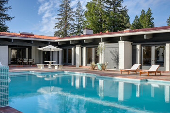 The pool area within the property.